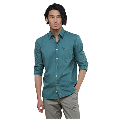 纯棉多色水洗长袖衬衫男