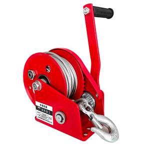 颉鹰手摇绞盘手动卷扬机小型双向自锁式升降器便携自动刹车牵引机