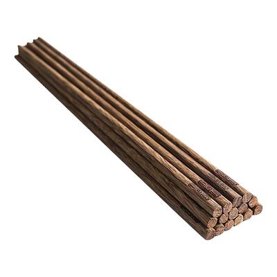 玉泉家用鸡翅木筷子原木中式10双20只装无漆无蜡筷子家庭新款