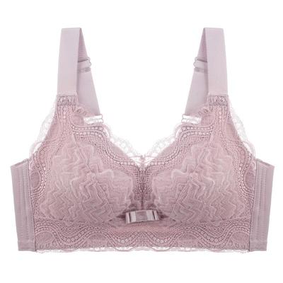 本命年红色大胸显小薄款内衣套装