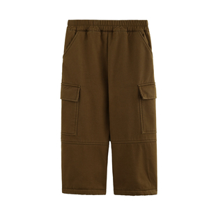 砚台家童装男童加绒保暖工装裤冬装新款男宝休闲长裤子儿童直筒裤