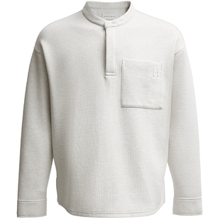 SEASON HIGH男装卫衣秋冬新款纯色简约舒经典亨利领宽松休闲上衣