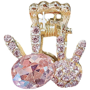 小号水晶抓夹甜美镶钻发夹少女水钻迷你小发抓刘海夹子蝴蝶结头饰