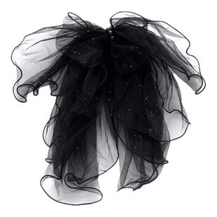 新品白色蝴蝶结头纱多层立体爆款婚纱造型发饰新娘领证登记配饰