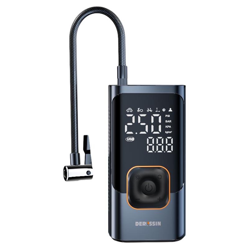 车载无线充气泵车用便携式汽车用电动打气泵轿车轮胎高压打气筒宝