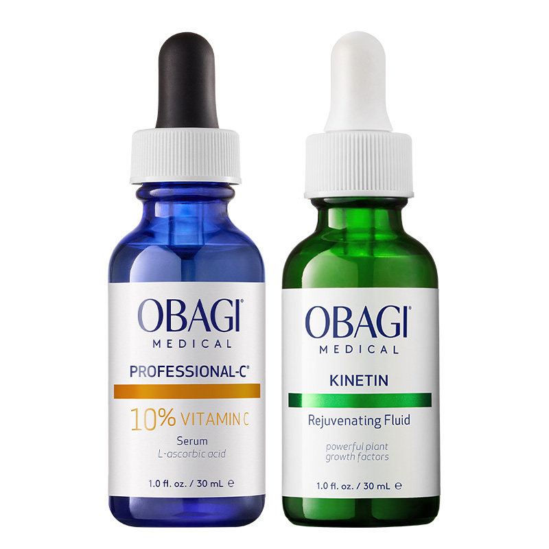 欧邦琪维C臻白焕亮精华10% 30ml+欧邦琪绿修瓶赋活嫩肤精华露30ml