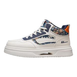 回力高帮男鞋秋季百搭休闲帆布板鞋男士中帮运动厚底增高小白潮鞋