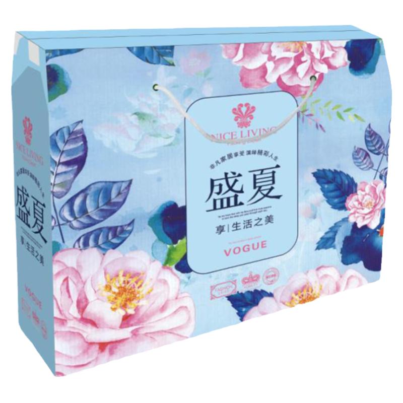 大红礼盒喜庆回礼夏凉被红色礼品盒毛毯礼盒空调被薄被子外包装盒