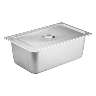 304不锈钢份数盆长方形盆商用食物盆快餐车自助餐盛菜盆方盘盒子