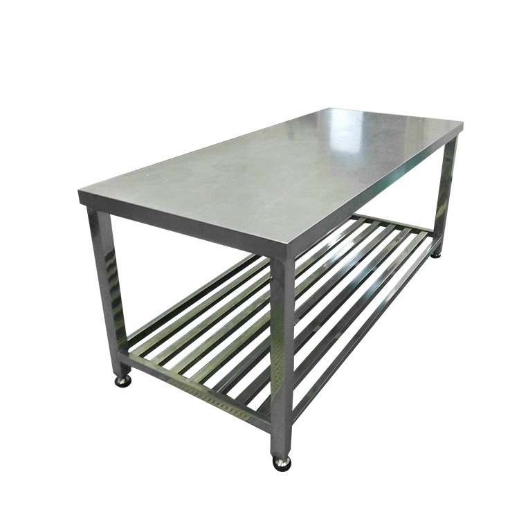 厂家直供不锈钢工作台厨房案板操作台 304不锈钢平面工作台可