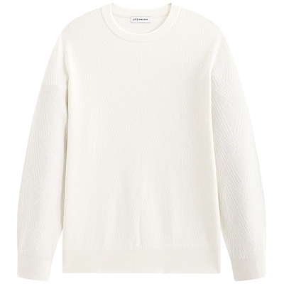 【商场同款】太平鸟男装 2025年冬季新款打底衫米白毛衫B1EBF4235