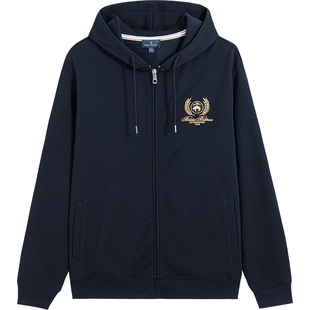 Brooks Brothers/布克兄弟男士25秋冬新品连帽美式logo卫衣外套