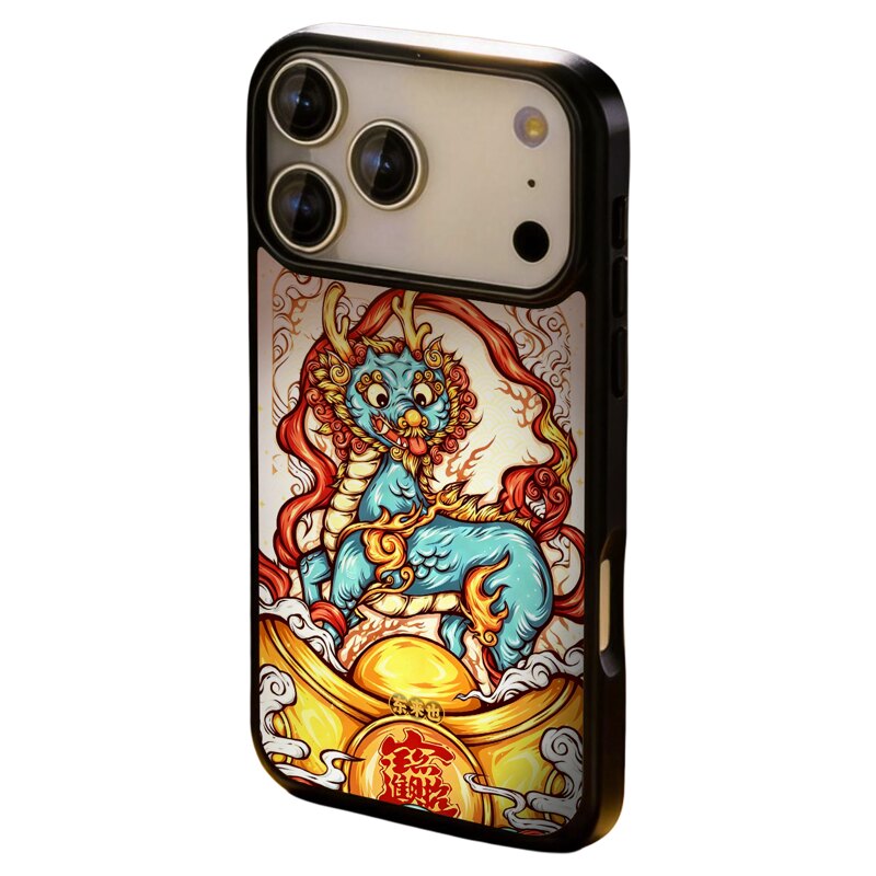 东来也适用于苹果17Promax原创手机套iPhone16Pro保护外壳13Promax防摔14plus散热不烫手15Pro手机壳麒麟献宝