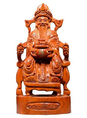 刺史财神爷供奉实木质风水工艺品
