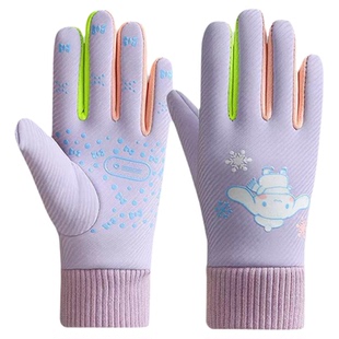 儿童手套玩雪防水不湿手冬加绒保暖防寒打雪仗滑雪骑行户外女男孩