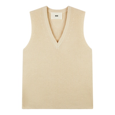 440ME26年春季新品女装V领简约针织衫马甲无袖背心上衣FESS0303K