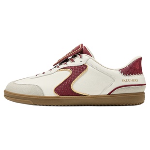 斯凯奇闪穿德训鞋2026新品好运红色复古板鞋男女同款潮流低帮鞋