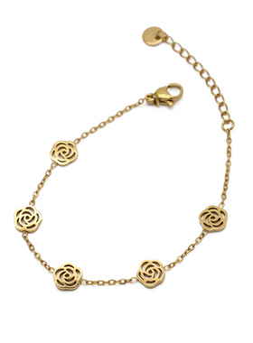 ZOXI不掉色玫瑰花手链轻奢小众女