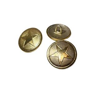 扣子纽扣圆形金属装饰呢子大衣蘑菇扣 乐队制服扣金色五角星纽扣