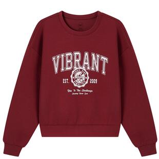 361童装女童休闲套头卫衣短款2026春季新款中大童上衣学院风长袖