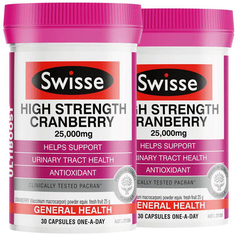 Swisse蔓越莓精华胶囊呵护女性泌尿健康卵巢保养*2瓶