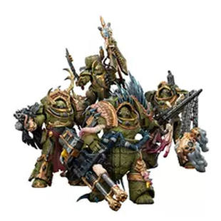 JOYTOY暗源战锤40K腐毒领主终结者死亡守卫瘟疫战士旗手模玩手办