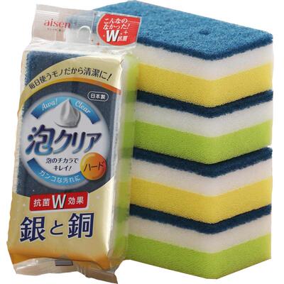 AISEN海绵擦日本抗菌刷碗布洗