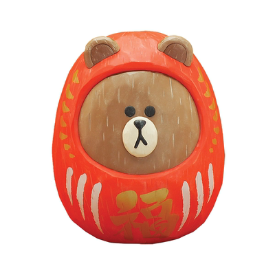 LINEFRIENDS布朗熊达摩手办