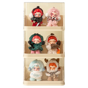 光织园挂件展示盒透明防尘泡泡玛特盲盒拉布布星星人哭娃收纳柜架