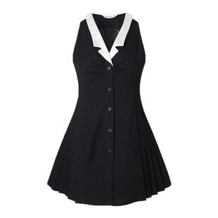 JAC FLEURANT【张元英同款】夏季新款无袖百褶收腰女连衣裙