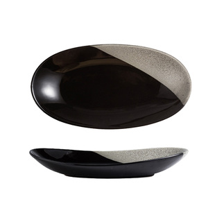 蒸鱼盘椭圆形剁椒鱼头大号陶瓷盘子家用新款创意餐厅平盘菜盘汤盘