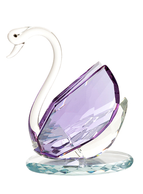 欧式轻奢水晶天鹅红酒架摆件