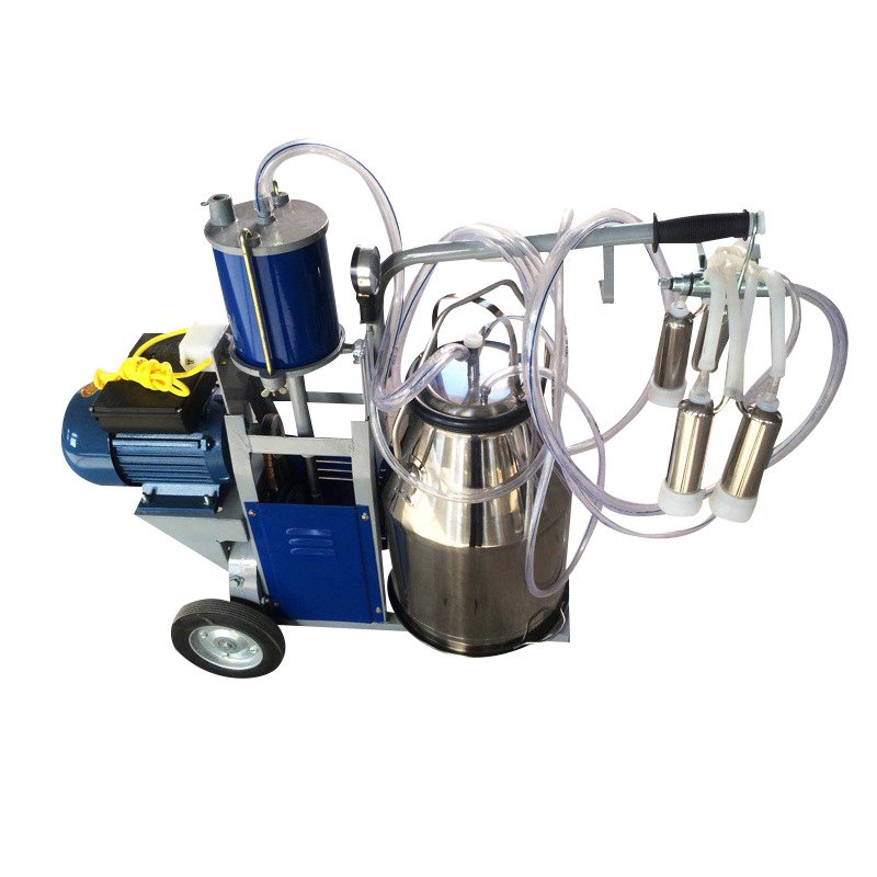 供应牛用单桶活塞式挤奶机奶牛羊用移动养殖设备省力挤奶牧场便携