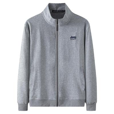 吉普中老年外套男纯棉休闲