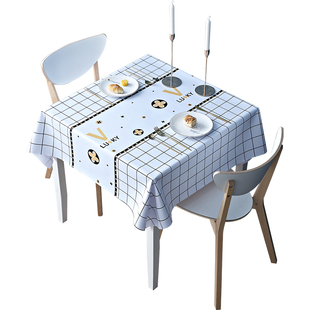 桌布防水防油免洗正方形布艺防烫餐pvc小方桌台布茶几布桌子桌面