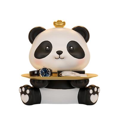 钥匙收纳玄关摆件熊猫乔迁礼物