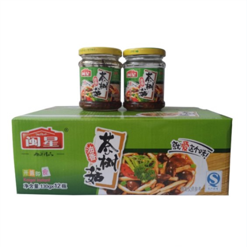闽星油香茶树菇罐头即食下酒菜