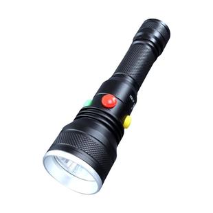 铁路灯调车三色信号灯手电筒防水充电指示灯红绿黄白强光火车专用