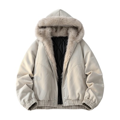 复古工装派克服小个子棉服女外套