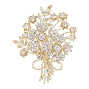 轻奢发财树胸针高档女奢华气质高级感胸花小众独特设计感别针配饰