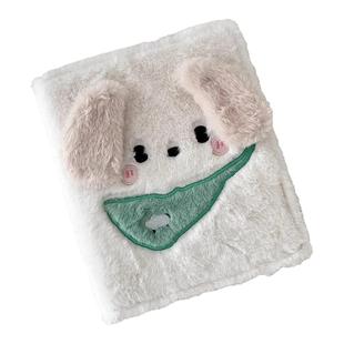 原创围兜小狗毛绒卡册四宫格爱豆专辑小卡收纳册活页追星收纳两二宫格三寸内页拍立得相册本纪念卡套收集册