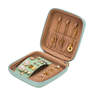 手饰品手串耳钉项链戒指便携迷你精致首饰盒收纳盒包小型轻奢高档