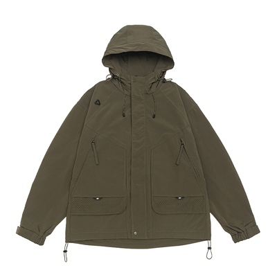 阿于呆连帽秋冬宽松防水夹克