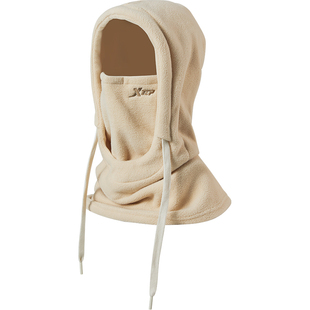 特步防寒帽子男士冬季骑车防风面罩骑行头套围脖一体电动车女全脸