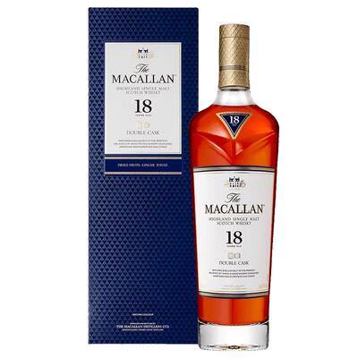 【自营】MACALLAN麦卡伦蓝钻18年双桶苏格兰单一麦芽威士忌700ML