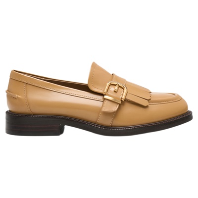 SAM EDELMAN山姆爱德曼秋冬黑色粗跟流苏乐福鞋牛皮单鞋女COOPER