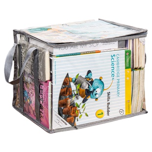 天色透明防尘书本收纳袋旧书收纳箱神器书本学生书架整理教室高三书籍袋整理收纳袋家用防潮高中生学习用品
