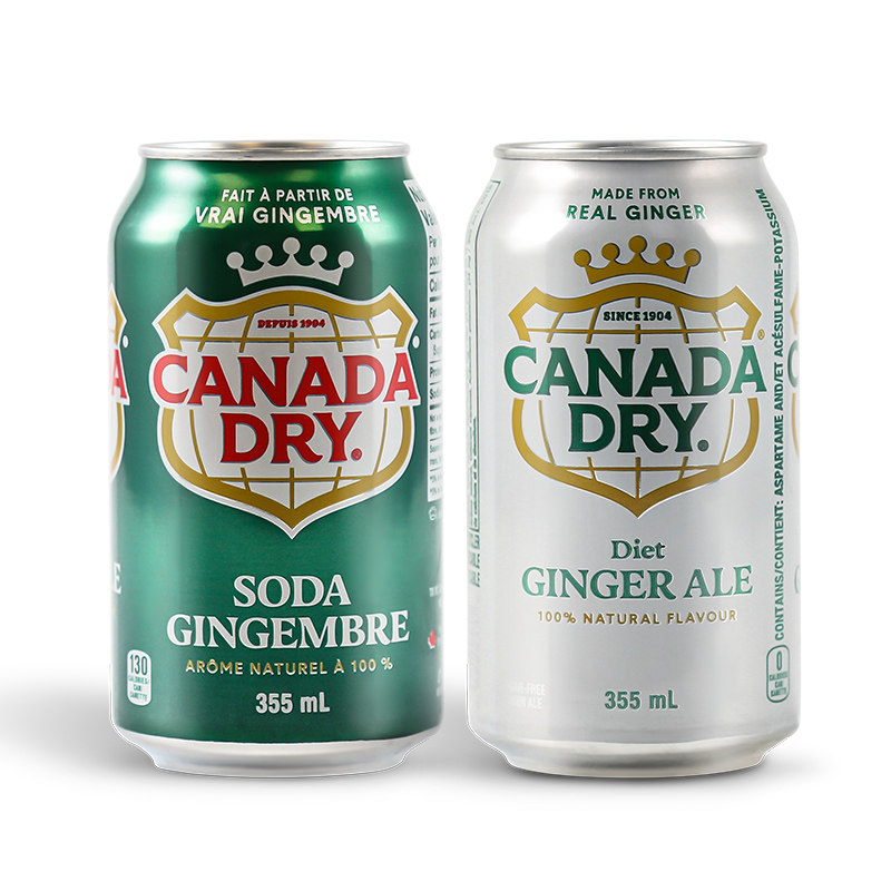 加拿大进口Canada dry /DIET/ZERO 0糖 无糖姜汁汽水干姜水苏打水
