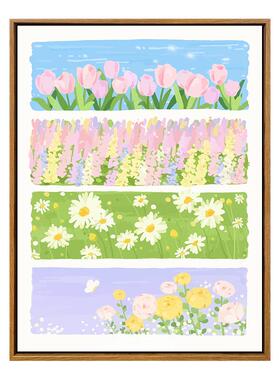 春日风景花卉数字油画diy