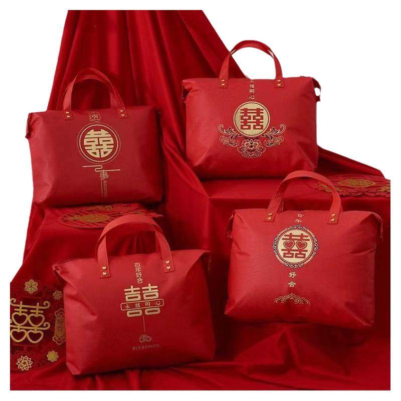 婚庆被子包装袋加厚防尘四件套手提袋结婚喜被子收纳袋整理搬家袋